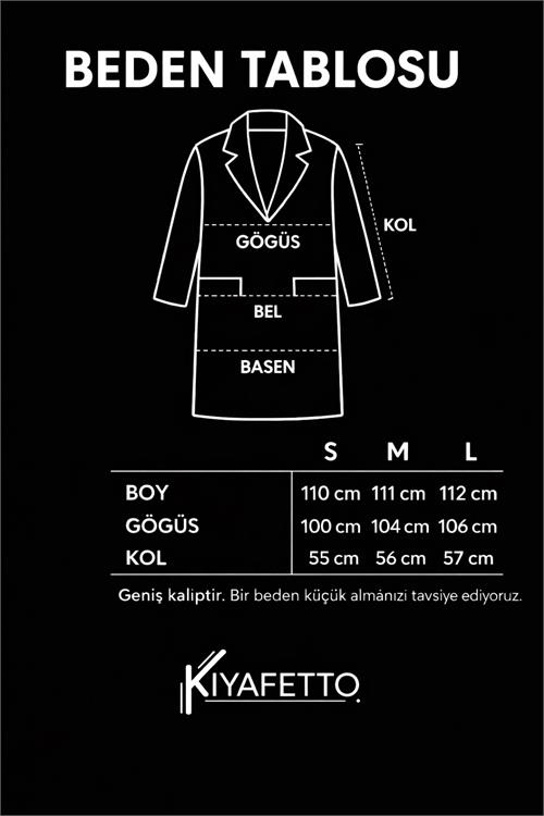 Kadın Açık Gri Kuşaklı Kruvaze Yaka Uzun Kaşe Kaban HSZ001 